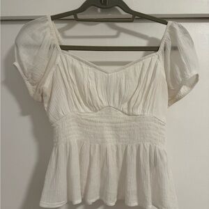 American eagle white peasant blouse